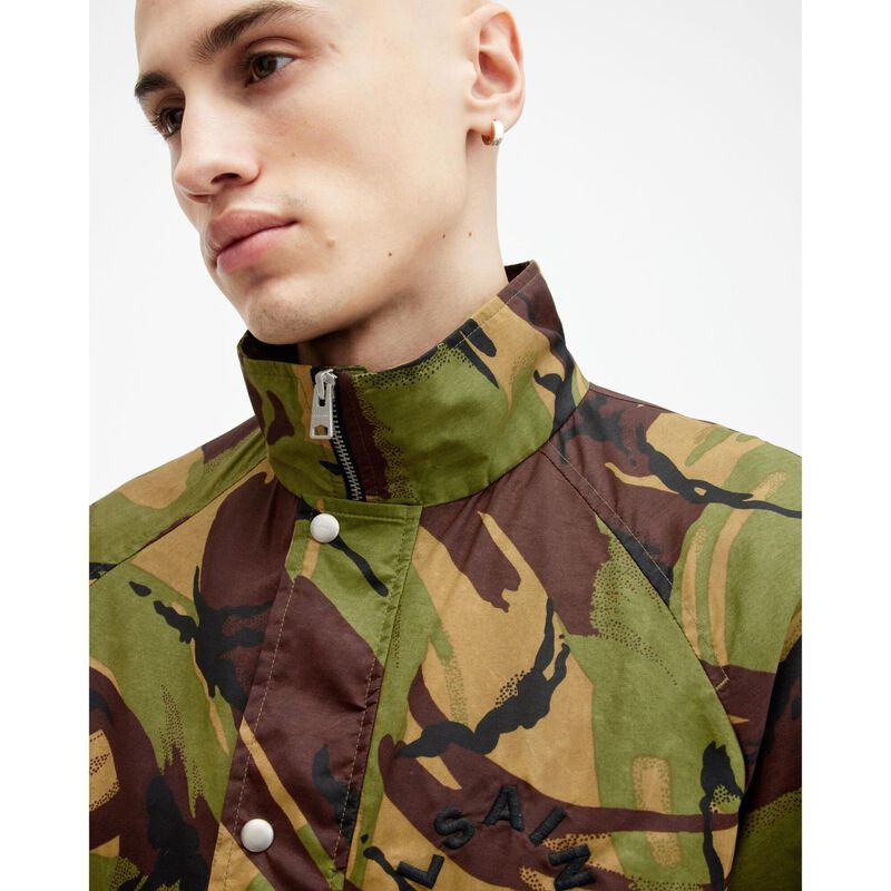 AllSaints Tierra Logo Camouflage Track Jacket image number 2